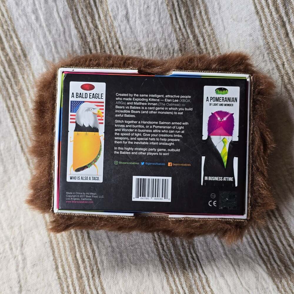 Bears vs Babies Furry Box Ed by Exploding Kittens Card Game Like New Adult Fun - Picture 11 of 11